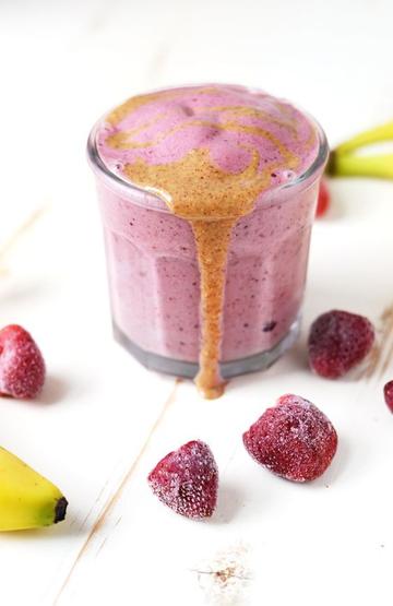 Almond Butter Raspberry Smoothie