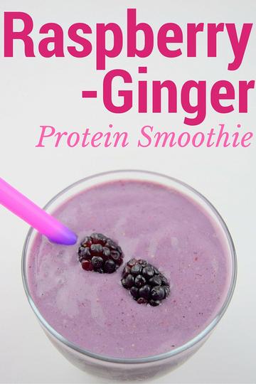 Raspberry Ginger Protein Smoothie